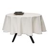 Thyme & Table 70" Tablecloth, Ivory Pom