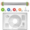 Dough Rolling Pin Dough Roller Stainless Steel Rolling Pins with 4 Removable Adjustable Thickness Rings and Rolling Mat
